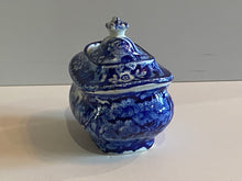 Load image into Gallery viewer, Historical Staffordshire Blue Childs Size Sugar Bowl Slavery Interest Ca. 1825 Rare