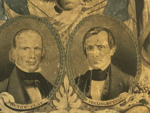 Load image into Gallery viewer, Original N. Currier Grand National Whig Banner Henry Clay T. Frelinghuysen