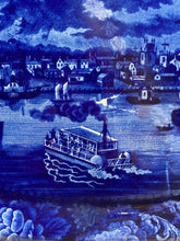 Load image into Gallery viewer, Historical Staffordshire Blue Platter Detroit Michigan Ca. 1825 Rare