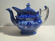 Load image into Gallery viewer, Historical Staffordshire Blue Washington Scroll In Hand Teapot Ca. 1825