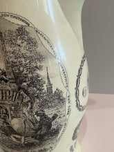Load image into Gallery viewer, Staffordshire Creamware Liverpool Pitcher Slave Ship “Nabby” Washington Memorial Chain of States