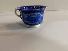 Load image into Gallery viewer, Historical Staffordshire Blue Wadsworth Tower Custard Cup