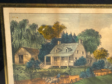 Load image into Gallery viewer, Original Currier & Ives Print American Homestead Summer Great Condition