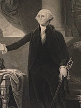 Load image into Gallery viewer, Large Folio 19th Century Engraving Of George Washington President Gilbert Stuart