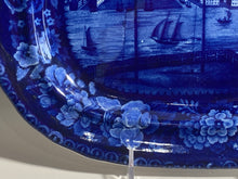 Load image into Gallery viewer, Historical Staffordshire Blue Platter View Of Baltimore Maryland Rare 1824