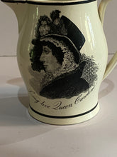 Load image into Gallery viewer, Staffordshire Creamware Liverpool Pitcher Queen Caroline British Royalty 1800’s