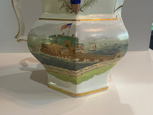 Load image into Gallery viewer, Historical Painted Landing of Lafayette Jersey City Pottery Pitcher