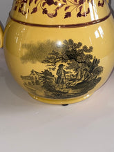 Load image into Gallery viewer, Staffordshsire Canary Pink Luster Transfer Pitcher View of Lake George New York Ca. 1820