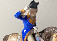 Load image into Gallery viewer, Staffordshire Porcelain Figure Inkwell Of George Washington On Horseback 1830’s