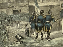 Load image into Gallery viewer, Currier & Ives Type Print Mexicans Evacuating Vera Cruz Surrendering U.S.
