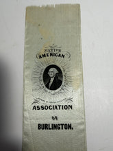 Load image into Gallery viewer, Know Nothing Party George Washington Silk Ribbon Ca. 1850