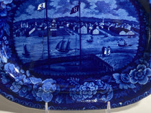 Load image into Gallery viewer, Historical Staffordshire Blue Platter View Of Baltimore Maryland Rare 1824