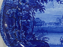 Load image into Gallery viewer, Historical Staffordshire Blue Platter Badminton Gloucestershire