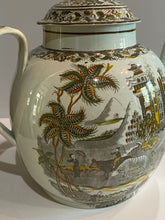 Load image into Gallery viewer, Staffordshire Pearlware Chinoiserie Pagoda Pattern Barge Pot Huge