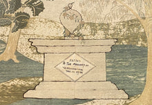 Load image into Gallery viewer, Antique Silk Embroidered Memorial To George Washington Sampler 19th Century