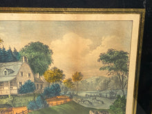 Load image into Gallery viewer, Original Currier & Ives Print American Homestead Summer Great Condition