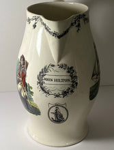 Load image into Gallery viewer, Staffordshire Creamware Liverpool Pitcher Ship America Death Of Wolfe Polychrome