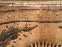 Load image into Gallery viewer, 19th Century Massachusetts General Lafayette Theorem On Velvet With Peacock