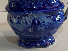 Load image into Gallery viewer, Historical Staffordshire Blue Washington with Scroll in Hand Creamer by Wood