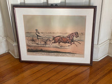 Load image into Gallery viewer, N. Currier & Ives Print Large Daniel D. Tompkins And Blanc Negre Trotter Horse