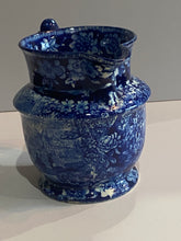 Load image into Gallery viewer, Historical Staffordshire Blue Small Pitcher Navel Hero’s Pattern Rare Form 1825