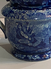 Load image into Gallery viewer, Historical Staffordshire Blue Small Pitcher Navel Hero’s Pattern Rare Form 1825