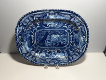 Load image into Gallery viewer, Staffordshire Blue Transfer Quadrupeds Platter with Deer Ca. 1825