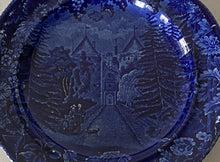 Load image into Gallery viewer, Historical Staffordshire Blue Dinner Plate Lagrange Lafayette’s Residence 1825
