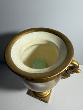 Load image into Gallery viewer, 19th Century Porcelain Vase Urn Hand Painted Benjamin Franklin Portrait Florals