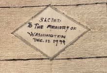 Load image into Gallery viewer, Antique Silk Embroidered Memorial To George Washington Sampler 19th Century