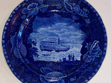 Load image into Gallery viewer, Historical Staffordshire Dark Blue Plate Union Line Ship Wood