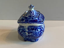 Load image into Gallery viewer, Historical Staffordshire Blue Childs Size Sugar Bowl Slavery Interest Ca. 1825 Rare