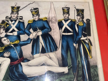 Load image into Gallery viewer, Currier & Ives Type Print Death Of Col. Clay Battle Of Buena Vista Kellogg