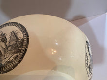Load image into Gallery viewer, Staffordshire Creamware Liverpool Large Punch Bowl Ship Eagle Washington