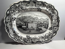 Load image into Gallery viewer, Historical Staffordshire Platter Penitentiary Allegheny Near Pittsburgh Ca. 1835