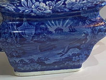 Load image into Gallery viewer, Historical Staffordshire Blue Teapot Lafayette At Franklins Tomb Ca. 1825 Scarce Form