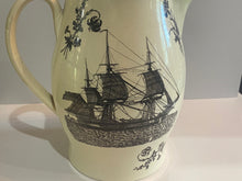 Load image into Gallery viewer, Staffordshire Creamware Liverpool Pitcher Huge Washington U.S. Ship Ca. 1800
