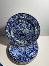 Load image into Gallery viewer, Staffordshire Blue Transfer Dinner Plate Quadrupeds Lion Ca. 1825