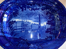 Load image into Gallery viewer, Historical Staffordshire Blue Platter Post Office Dublin