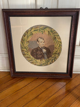 Load image into Gallery viewer, 19th Century Abraham Lincoln Needlepoint Textile Large Size