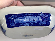 Load image into Gallery viewer, Historical Staffordshire Blue Large Vegetable Dish View of Dublin Scarce 1825