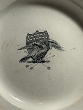 Load image into Gallery viewer, Staffordshire Pearlware Black Transfer Eagle Shield Plate Ca. 1830’s