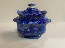 Load image into Gallery viewer, Historical Staffordshire Sugar Bowl Washington With Scroll in Hand at His Own Tomb