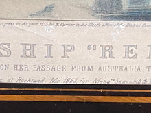 Load image into Gallery viewer, Original N. Currier & Ives Print Clipper Ship Red Jacket Large New/Old 50