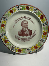 Load image into Gallery viewer, Historical Staffordshire General Lafayette Children’s Childs Plate Ca. 1825
