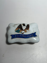 Load image into Gallery viewer, Staffordshire Porcelain Seal Of The United States Match Safe Box 19th C