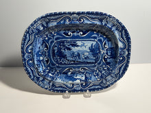 Load image into Gallery viewer, Staffordshire Blue Transfer Quadrupeds Platter Horses Ca. 1825