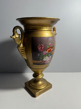 Load image into Gallery viewer, 19th Century Porcelain Vase Urn Hand Painted Benjamin Franklin Portrait Florals