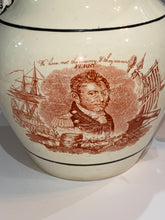 Load image into Gallery viewer, Staffordshire War Of 1812 Pitcher Commodore Perry Captain Pike 1815