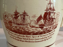 Load image into Gallery viewer, Staffordshire Creamware Liverpool Pitcher General Brown Niagara Frigate United States and Macedonian